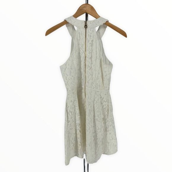 Draper James Payton Lace High Neck Cocktail Fit and Flare Dress in Willow size 2 - Picture 7 of 12